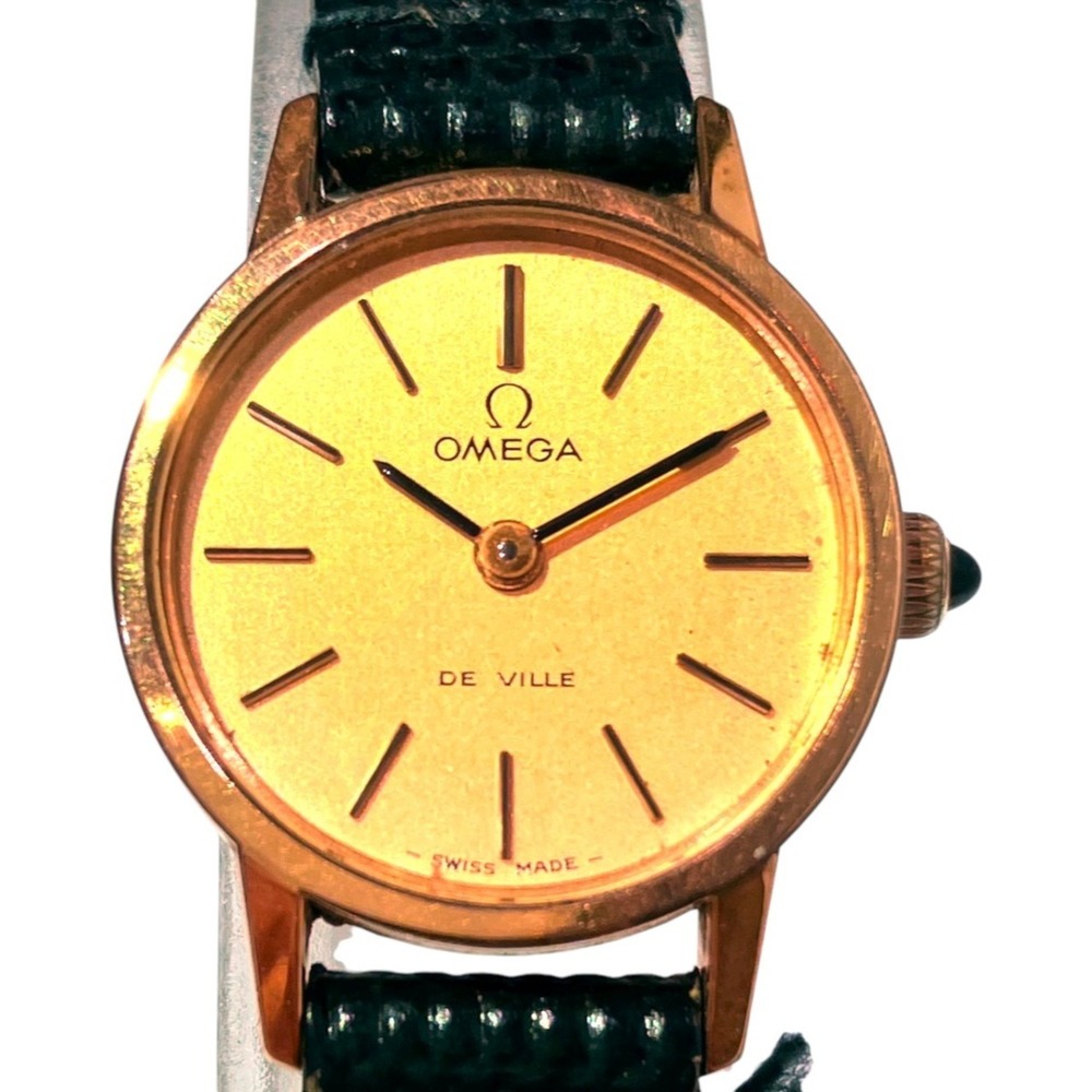 Omega De Ville watch, total weight 12g, stainless steel, manual winding, gold...